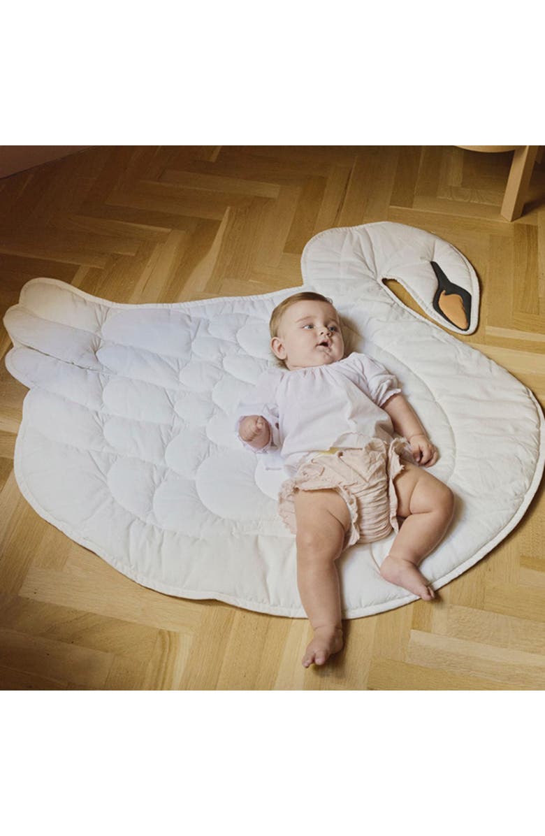 Lorena Canals Playmat Swan, Alternate, color, Ivory, Natural