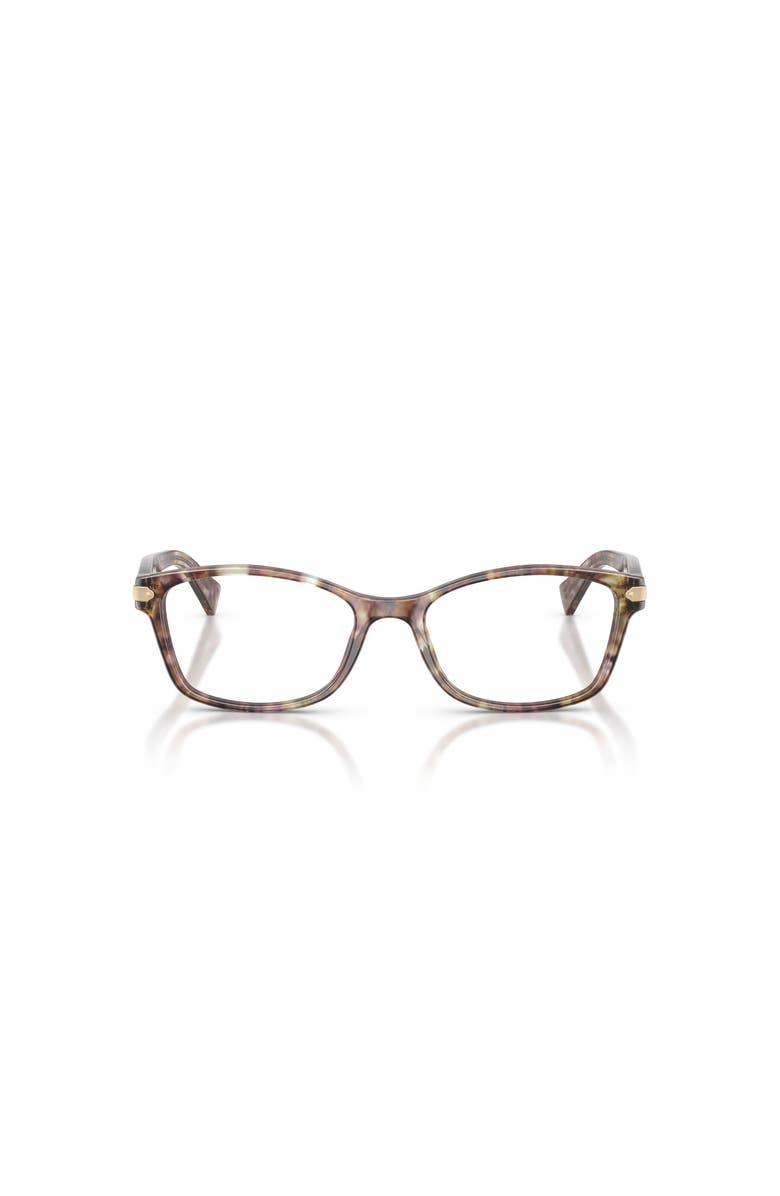 COACH 51mm Rectangle optical glasses, Alternate, color, Brown
