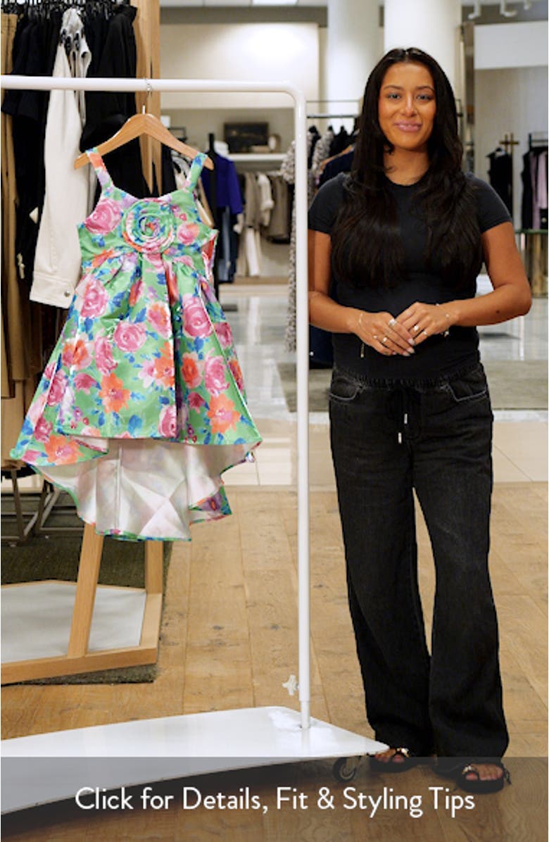Kids' Rosette High-Low Party Dress, sales video thumbnail