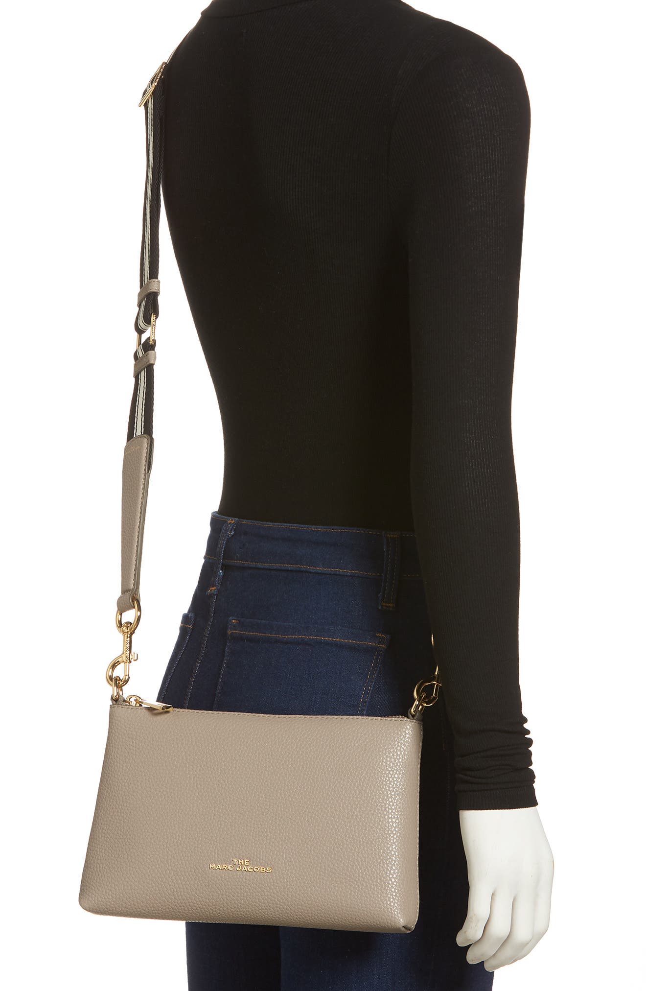 Leather Crossbody Bag, Alternate, color, CEMENT