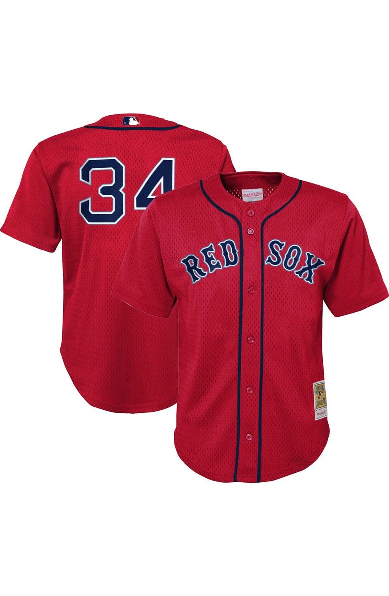 Mitchell & Ness Preschool Mitchell & Ness David Ortiz Red Boston Red Sox Cooperstown Collection Mesh Batting Practice Jersey, Main, color, Red
