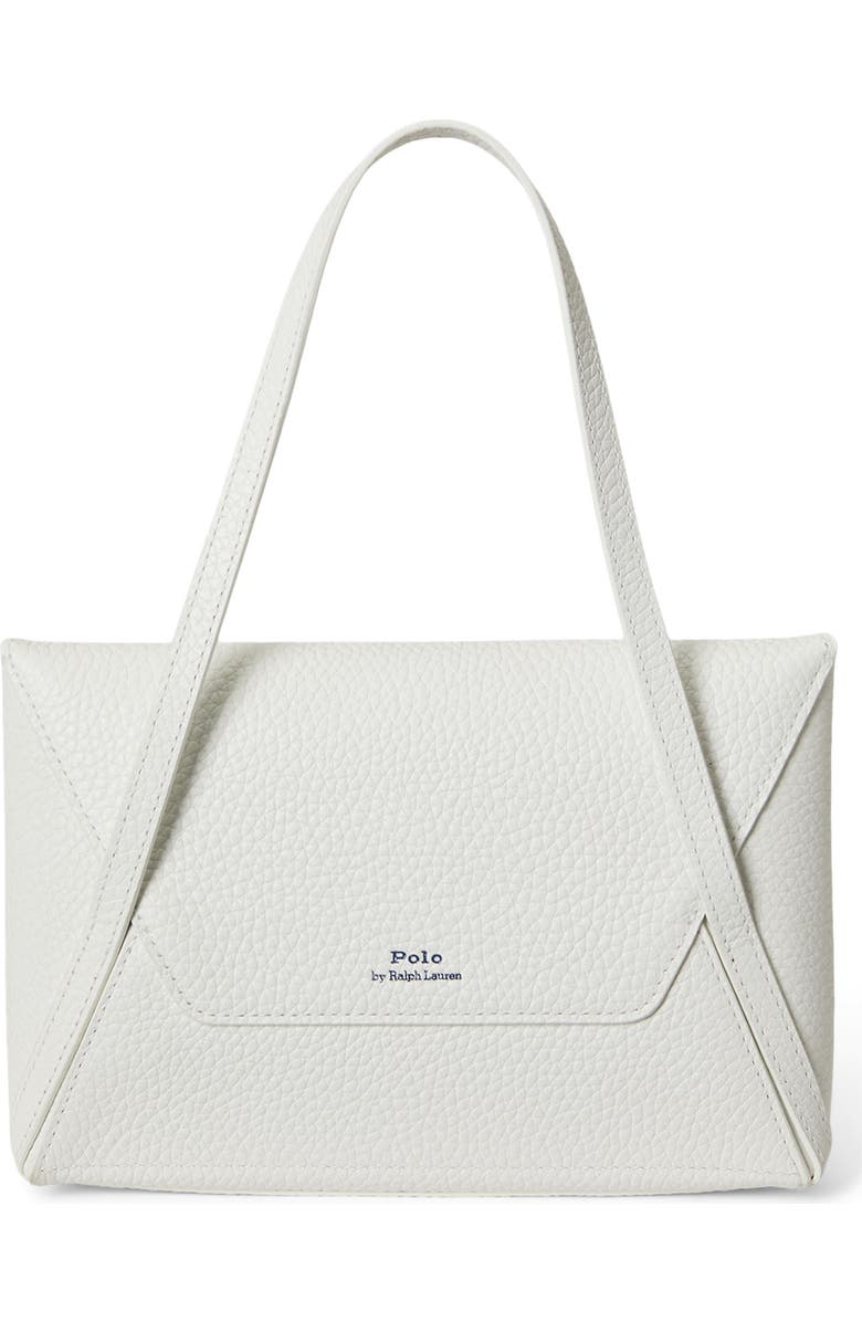 Polo Ralph Lauren Polo Play Pebble Leather Envelope Shoulder Bag, Alternate, color, Paper