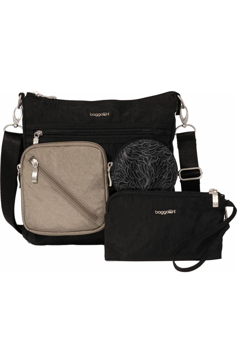 BAGGALLINI Snap & Go Modular Slim Crossbody Bag, Alternate, color, Black