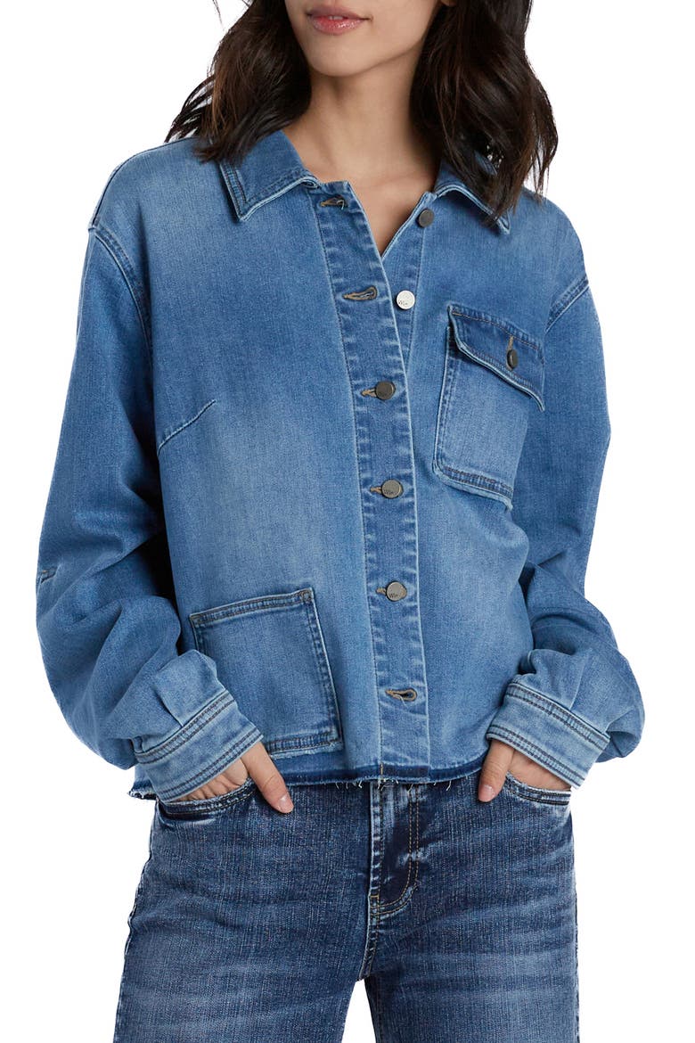 Maddie Denim Jacket, Main, color, HONOR BLUE