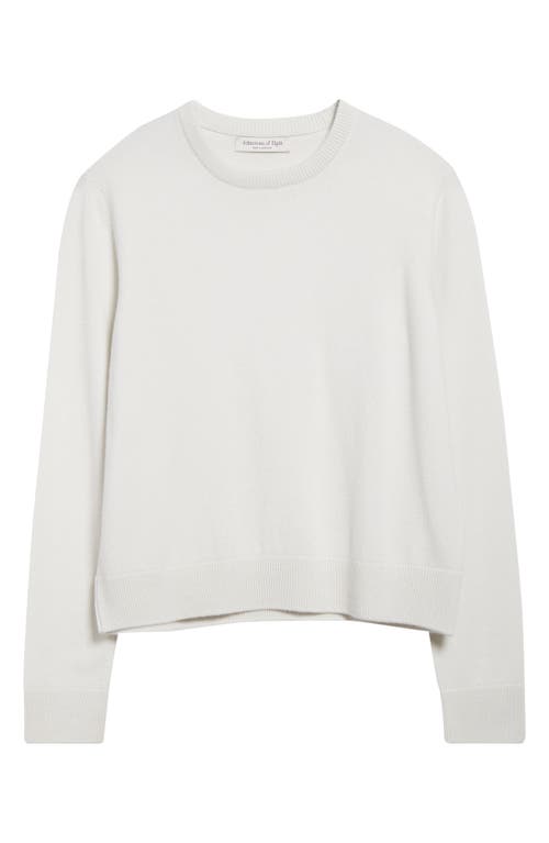 Johnstons Of Elgin Classic Cashmere Crewneck Sweater In White