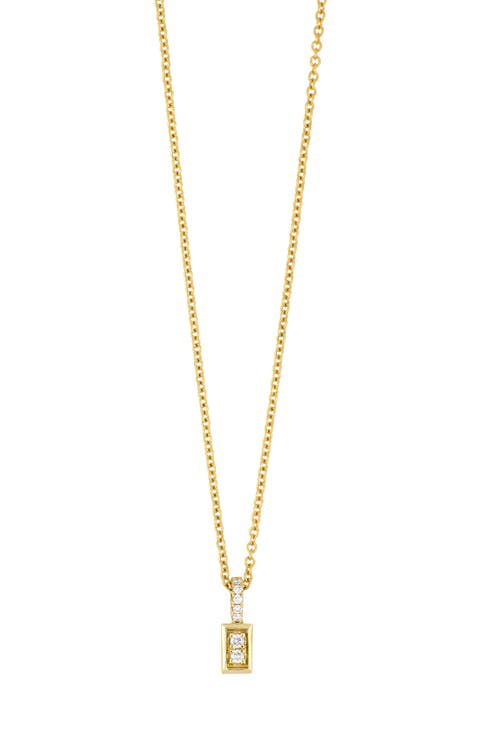 Katherine Diamond Rectangle Pendant Necklace (Nordstrom Exclusive)