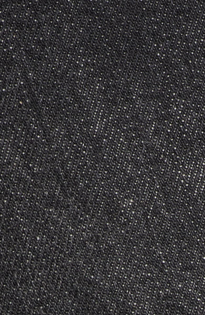 Topshop Loose Fit Denim Shorts, Alternate, color, Black