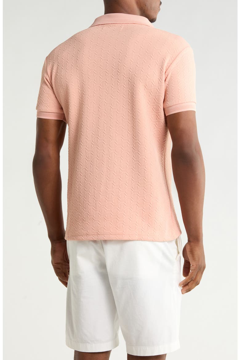 Modern Fit Textured Polo, Alternate, color, DARK PINK