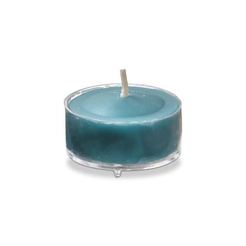 Color Studio Tealight Candles Set of 8 Smokeless Teal