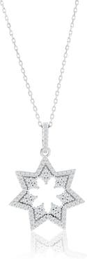 SUZY LEVIAN Cubic Zirconia Starburst Pendant Necklace