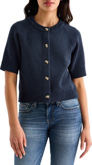 Lucky Brand Short Sleeve Crop Cardigan