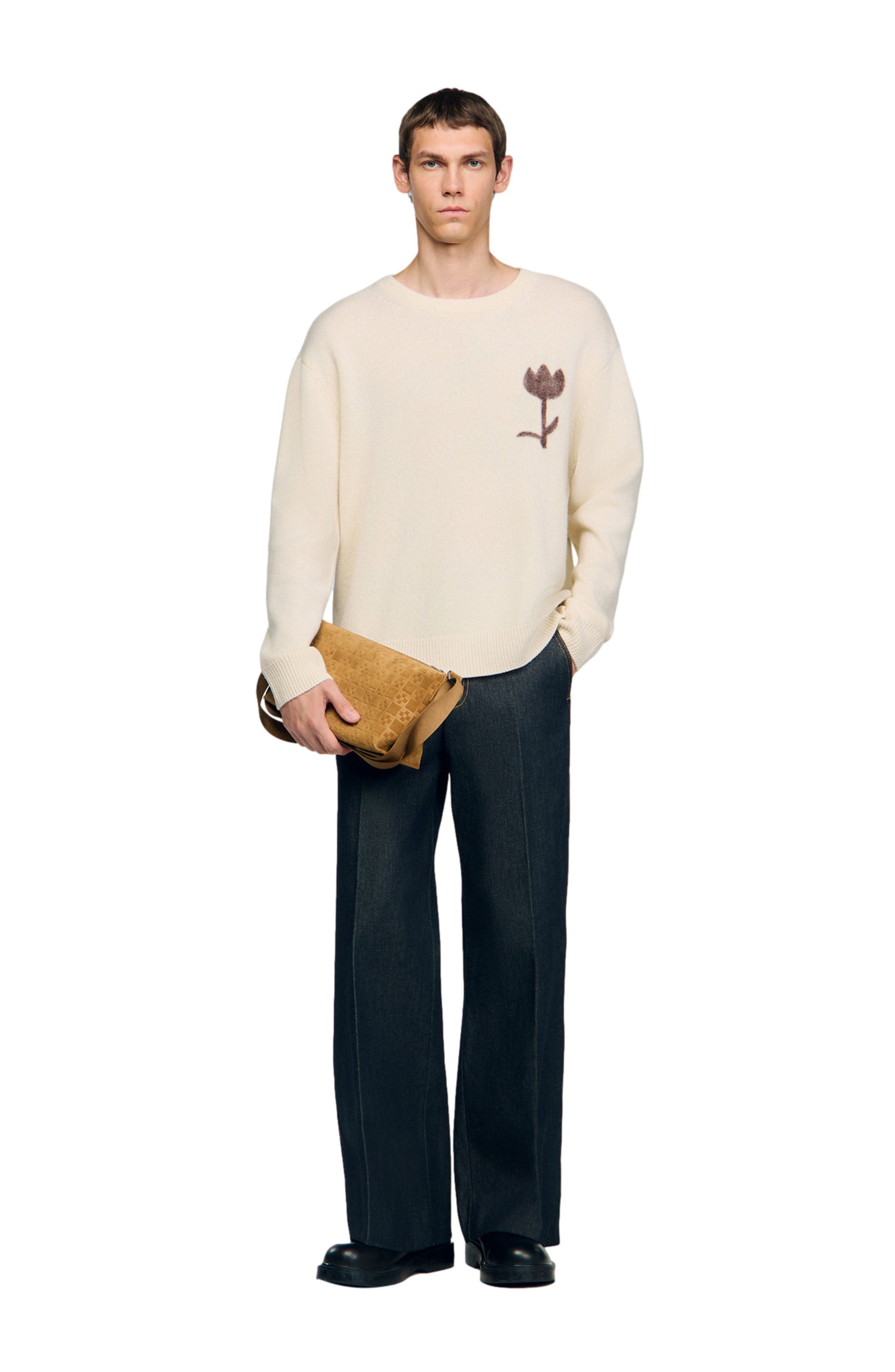 SANDRO Square cross shoulder bag, Alternate, color, Camel