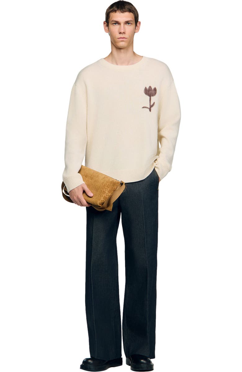 SANDRO Square cross shoulder bag, Alternate, color, Camel