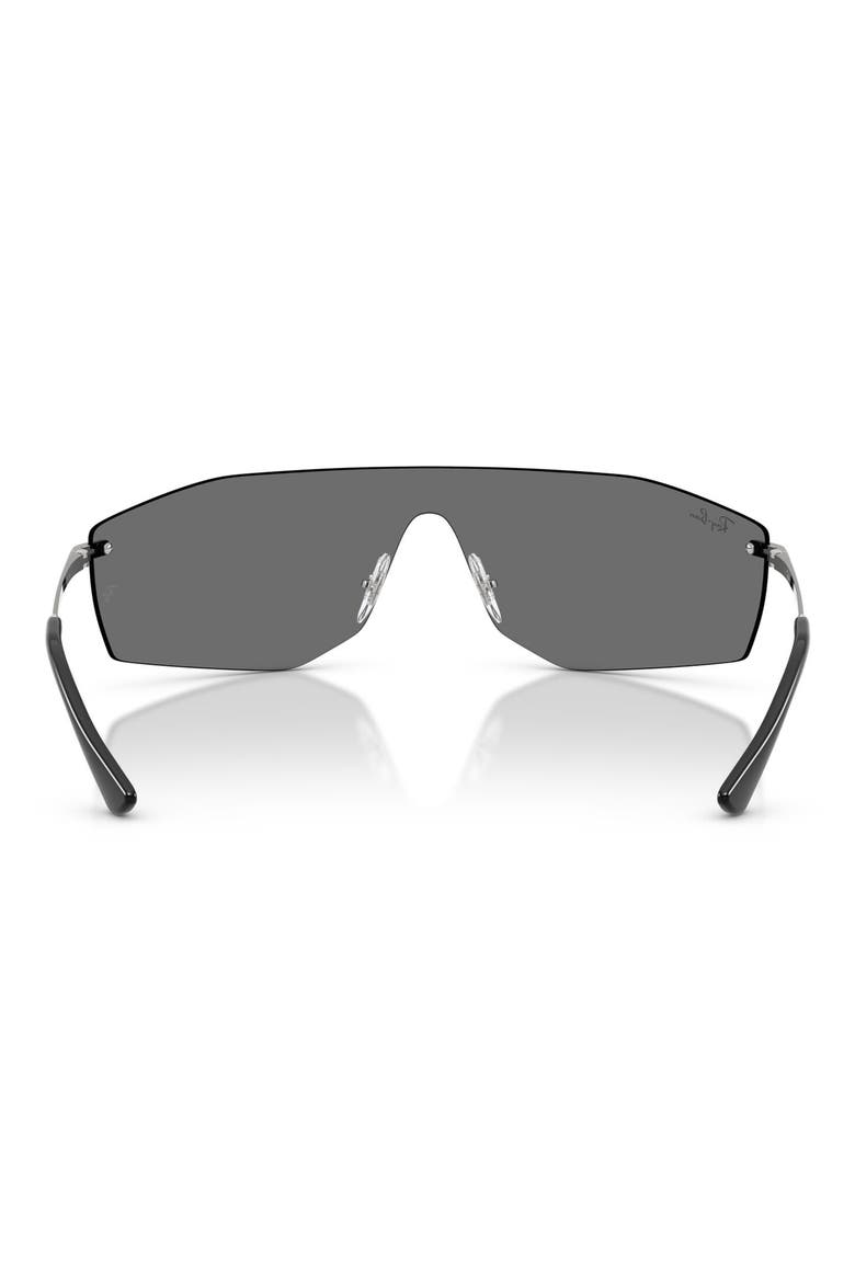 Alix Bio-Based 141mm Rimless Shield Sunglasses, Alternate, color, SILVER / GREY