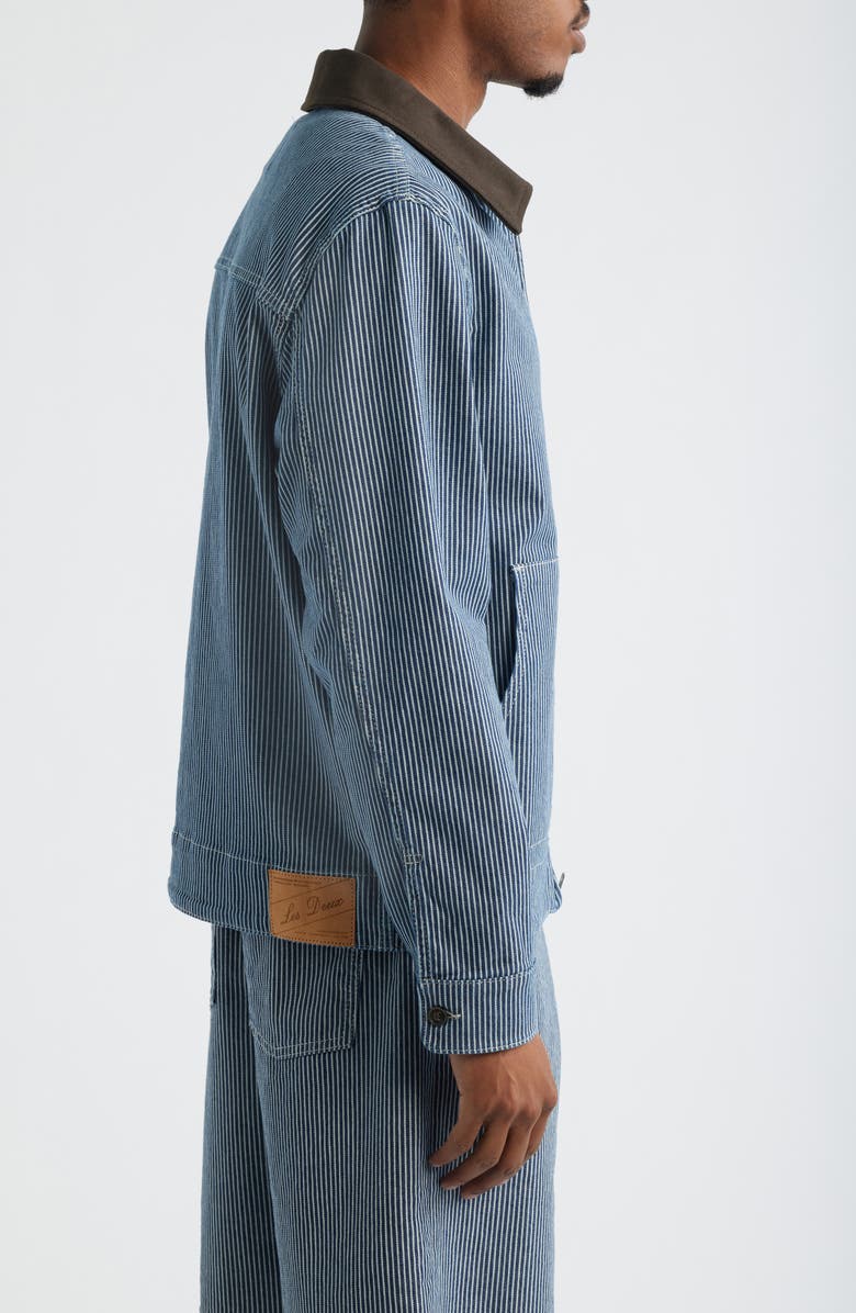 Les Deux Robert Stripe Jacket, Alternate, color, Dark Navy