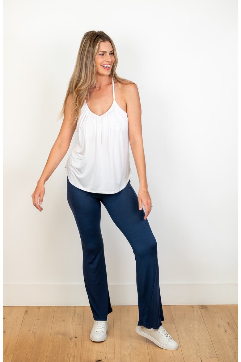 Happy Hour Wide Leg Lounge Pant, Petite, Alternate, color, Navy