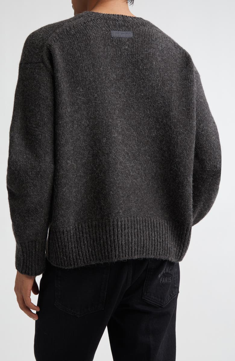 Givenchy Cocoon Sleeve Crewneck Sweater, Alternate, color, Grey Mix