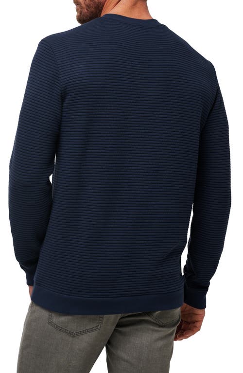 Travismathew Thick As Thieves Rib Crewneck Sweatshirt In Blue