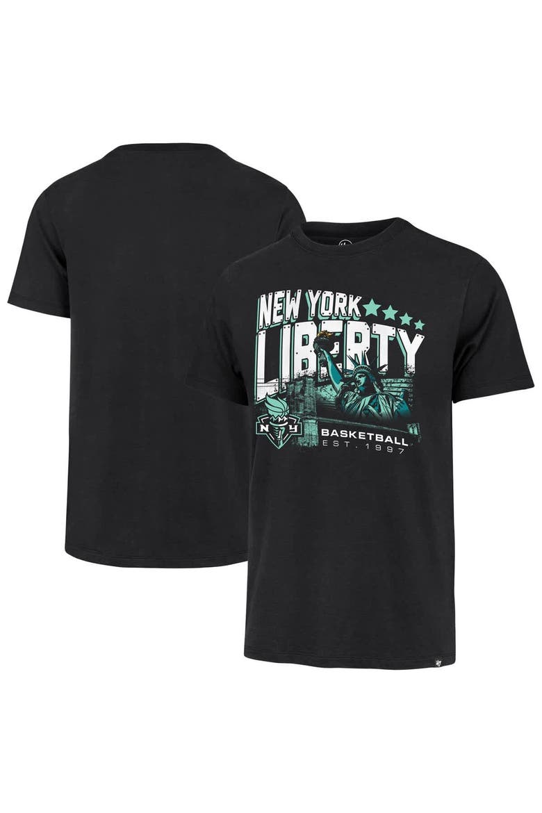 Men's '47  Black New York Liberty Hometown Regional Franklin T-Shirt, Main, color, Black