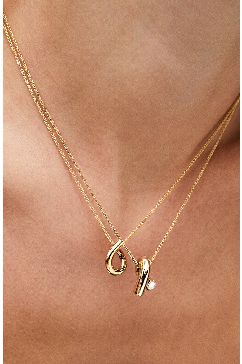 Oera Diamond Bezel Pendant Necklace, Alternate, color, YELLOW GOLD