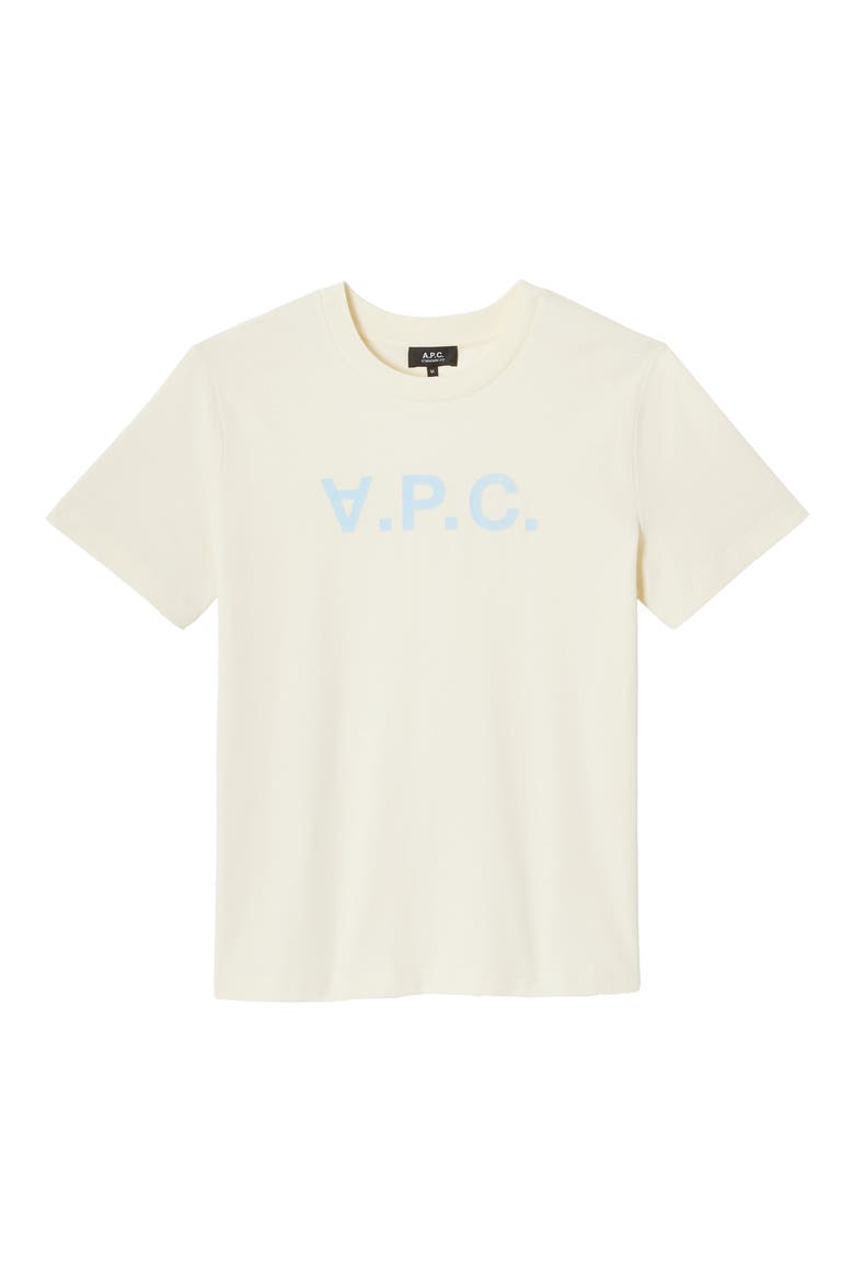Grand V.P.C. Logo T-Shirt, Alternate, color, ECRU / BLUE CIEL