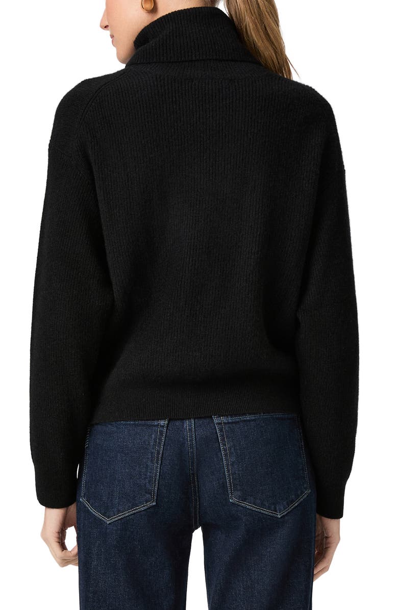 PAIGE Aria Cashmere Turtleneck Sweater, Alternate, color, Black