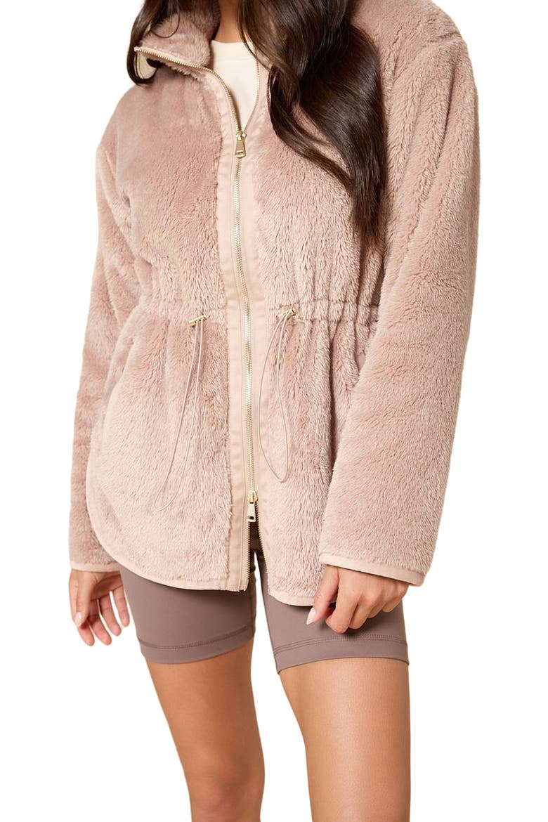 DreamPlush Two Way Zip Jacket, Alternate, color, Coco