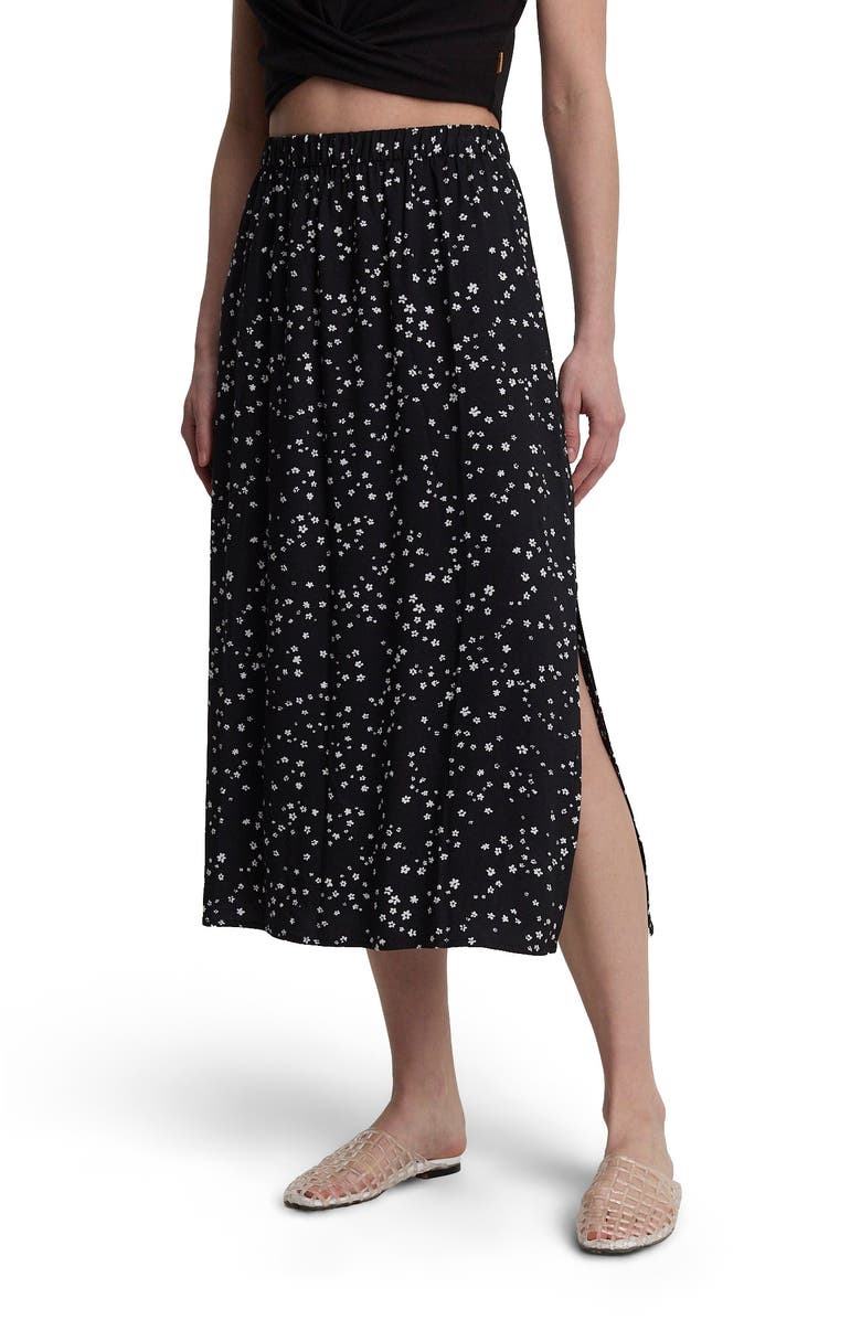 tentree Yaletown Skirt, Alternate, color, Meteorite Black/Bloom Floral
