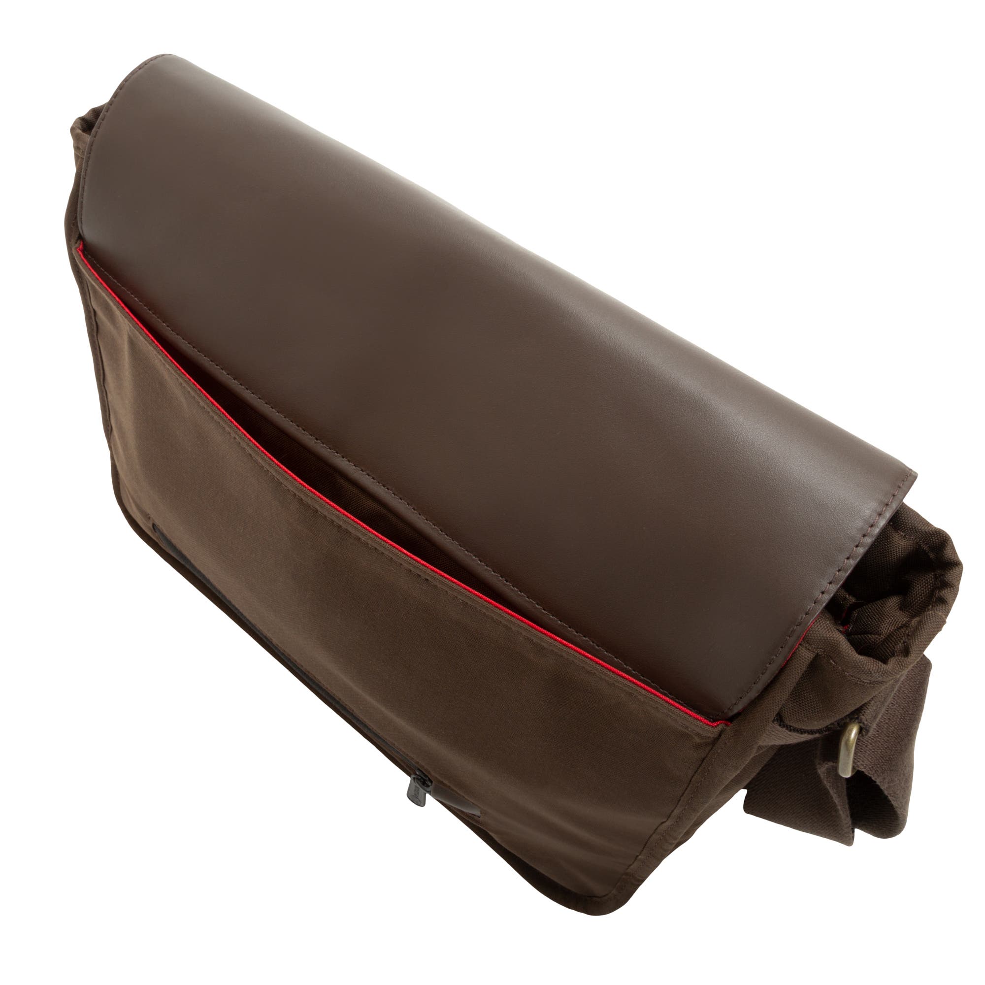 Waxed Nylon Sheridan Messenger Bag, Alternate, color, Dark Brown