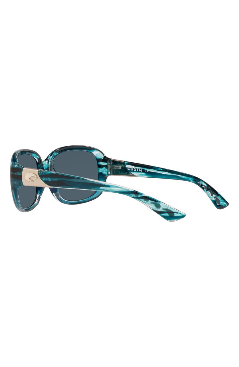 Costa Del Mar Gannet 58mm Polarized Pillow Sunglasses, Alternate, color, Shiny Marine Fade / Gray 580P