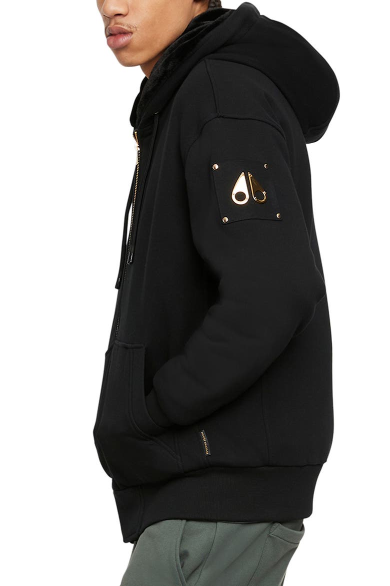 Linden Bunny Jacket with Removable Faux Fur Lining, Alternate, color, BLACK