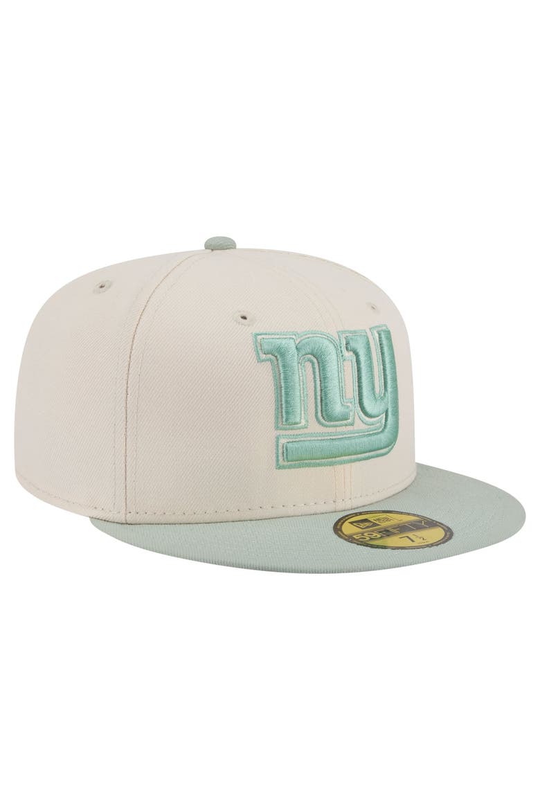 Men's New Era Cream/Light Green New York Giants Color Pack 59FIFTY Fitted Hat, Alternate, color, Cream