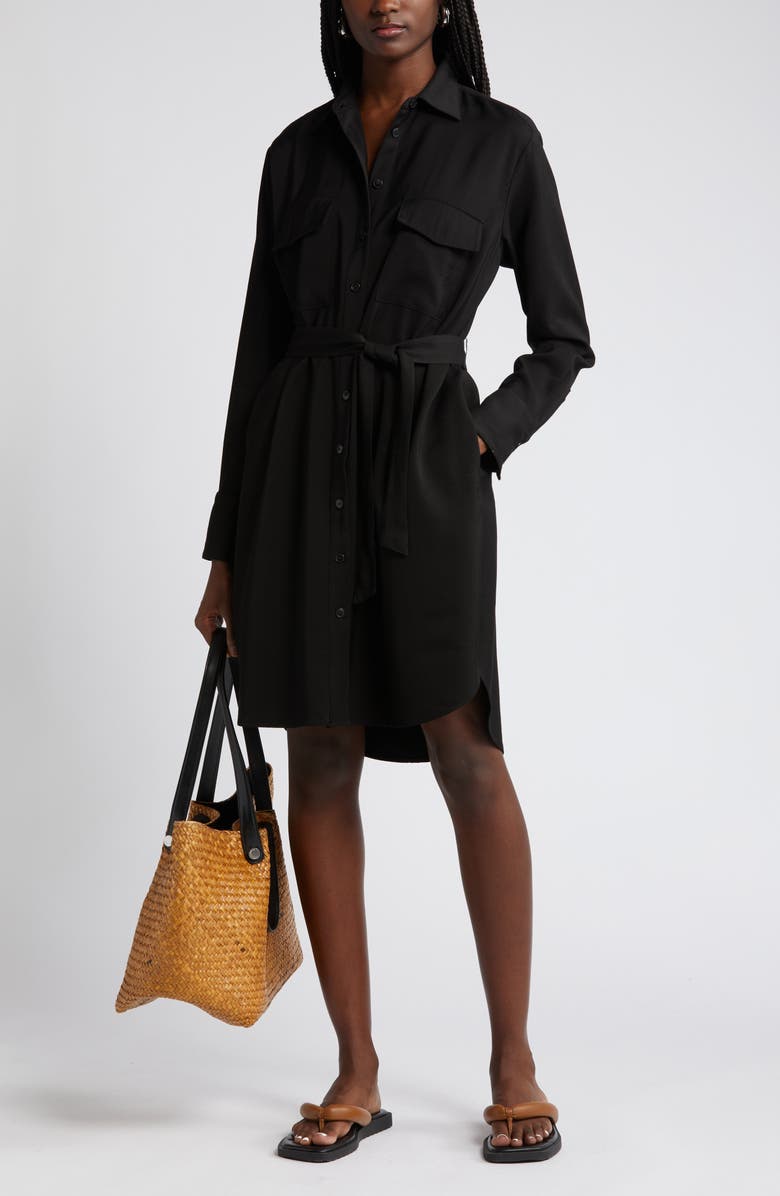 Nordstrom Long Sleeve Belted Shirtdress, Alternate, color, 