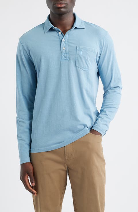 Coastal Wash Long Sleeve Pocket Polo