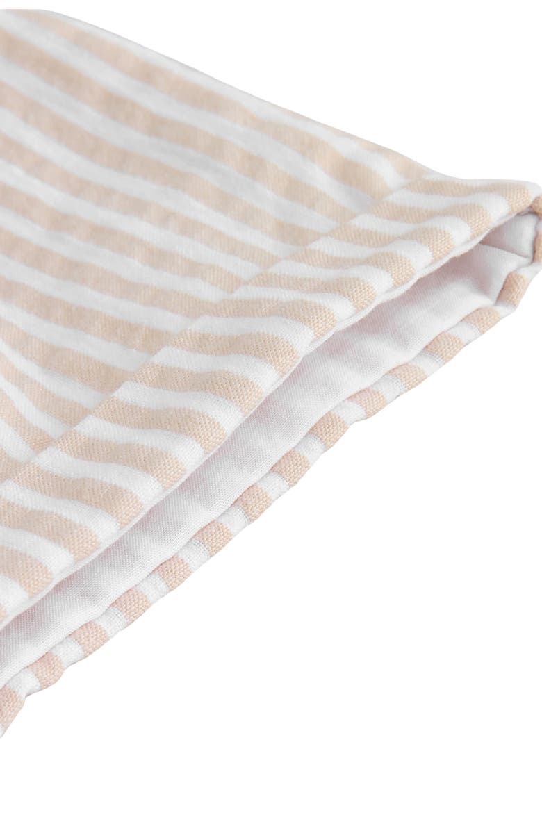 NEXT Seersucker Cotton Overalls & T-Shirt Set, Alternate, color, Neutral