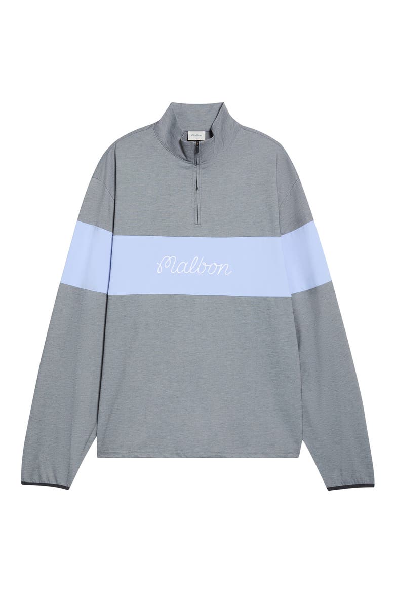 Horizon Quarter Zip Pullover, Main, color, BLACK CHAMBRAY