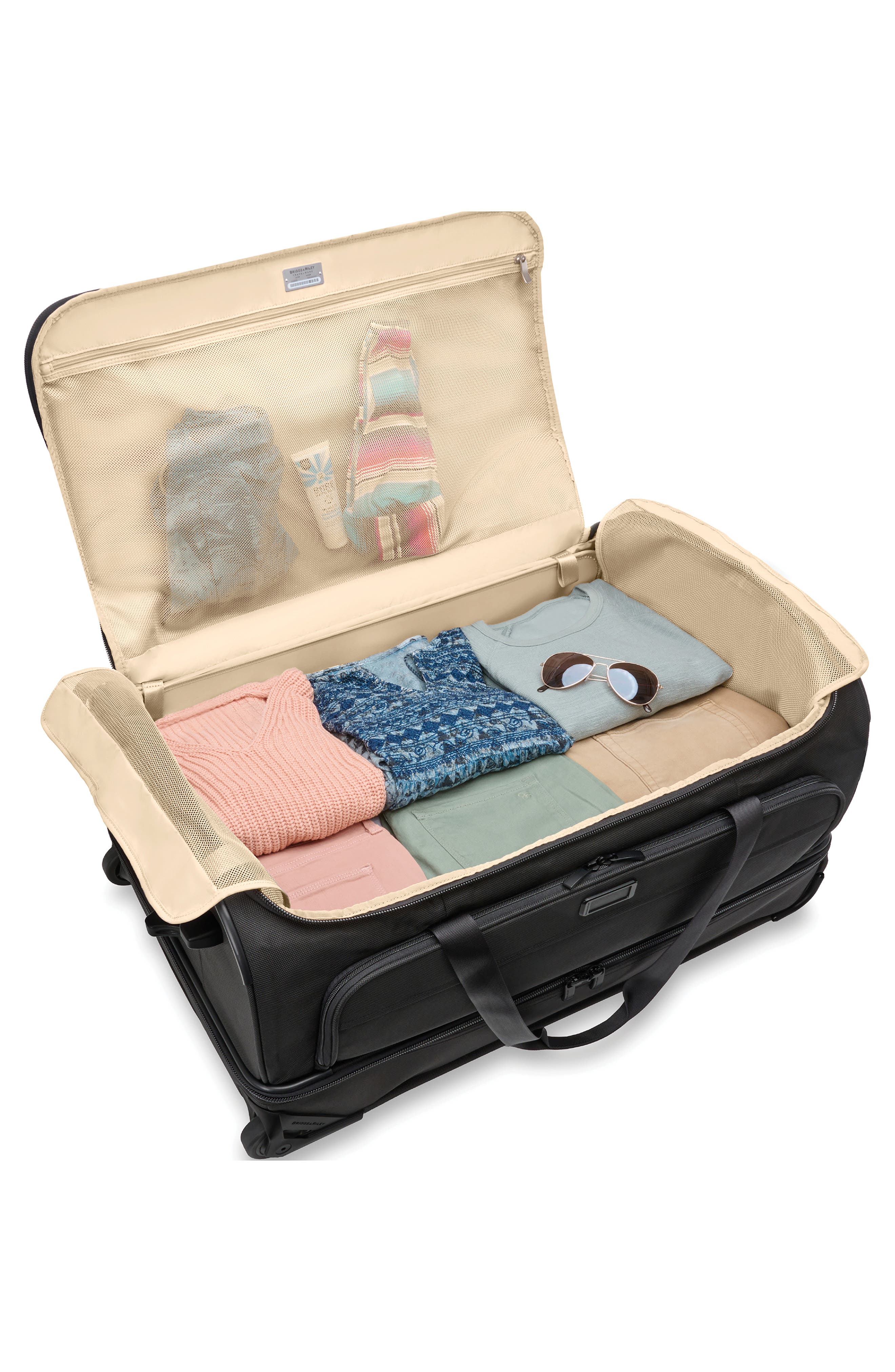 Briggs & Riley Baseline Large Two-Wheel Duffle Bag, Alternate, color, Black