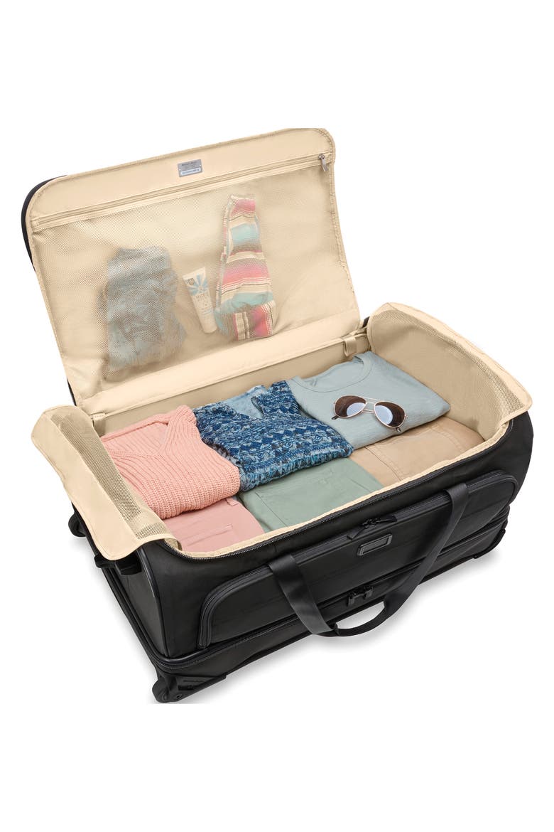 Baseline Large Two-Wheel Duffle Bag, Alternate, color, BLACK
