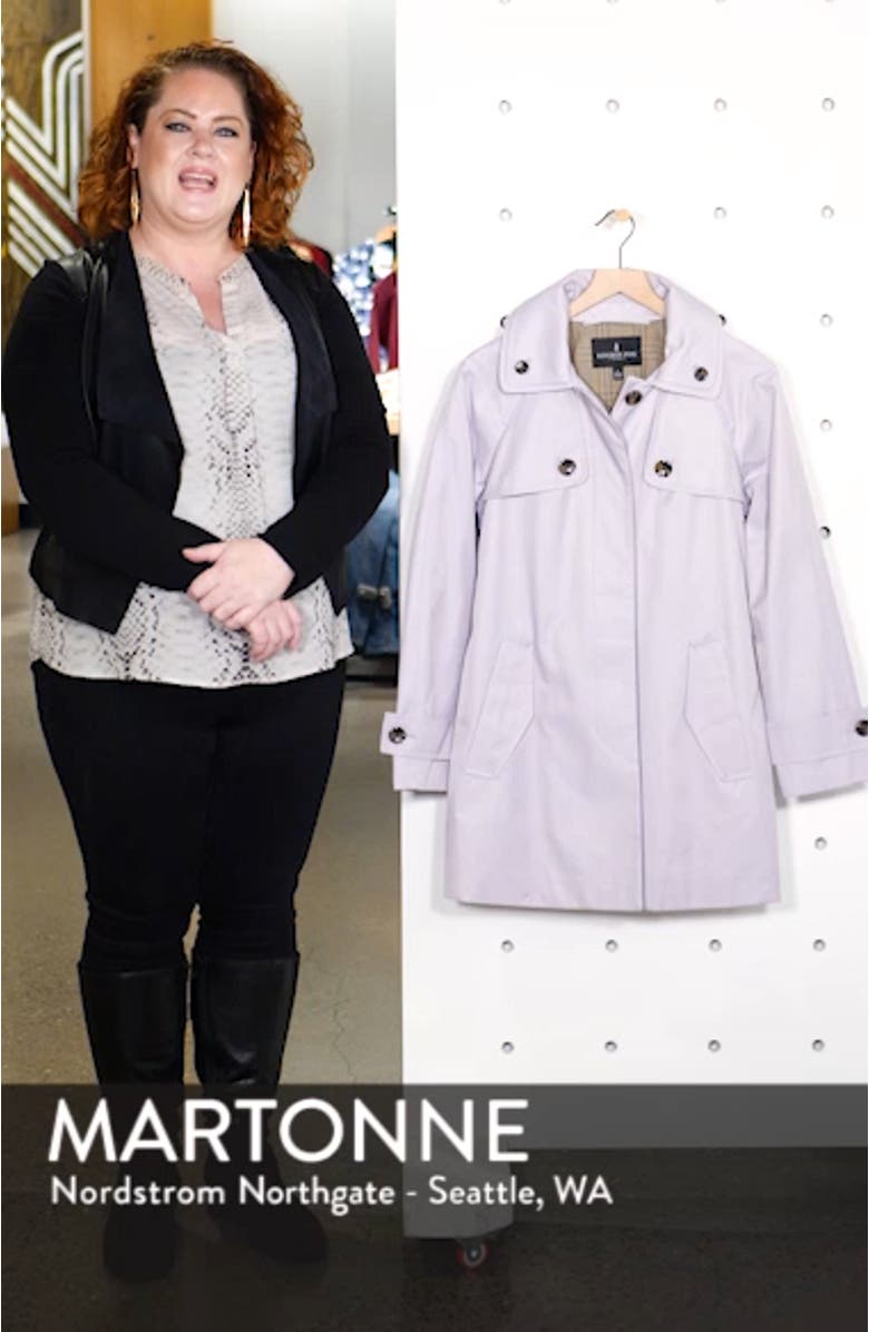 Water Repellent Short Trench Coat, sales video thumbnail