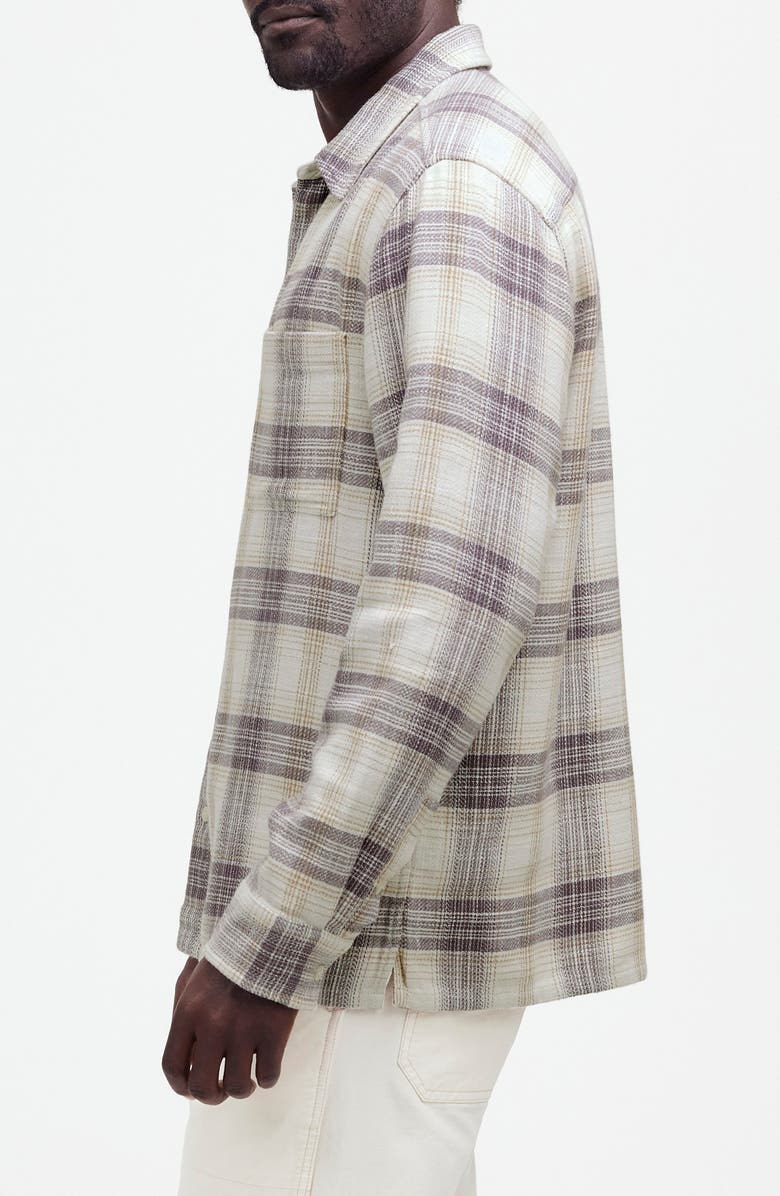Madewell Plaid Slub Twill Easy Shirt, Alternate, color, Form Grey