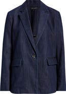 rag & bone Jennie One-Button Denim Blazer