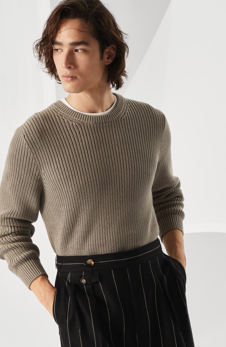 Brunello Cucinelli Half English Rib knit sweater, Alternate, color, 