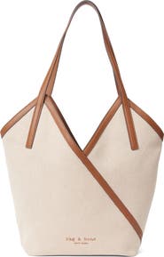 rag & bone Alix Leather Trim Canvas Tote