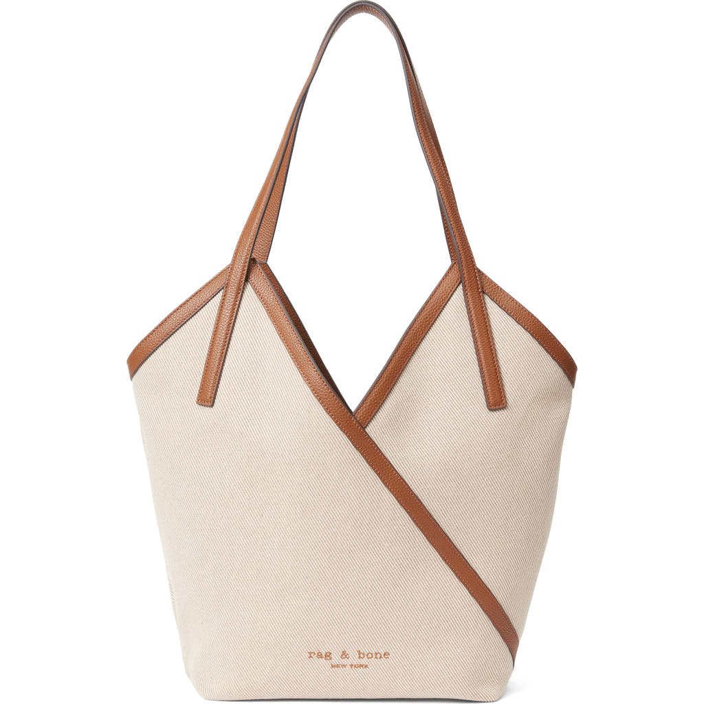 Rag & Bone Alix Leather Trim Canvas Tote