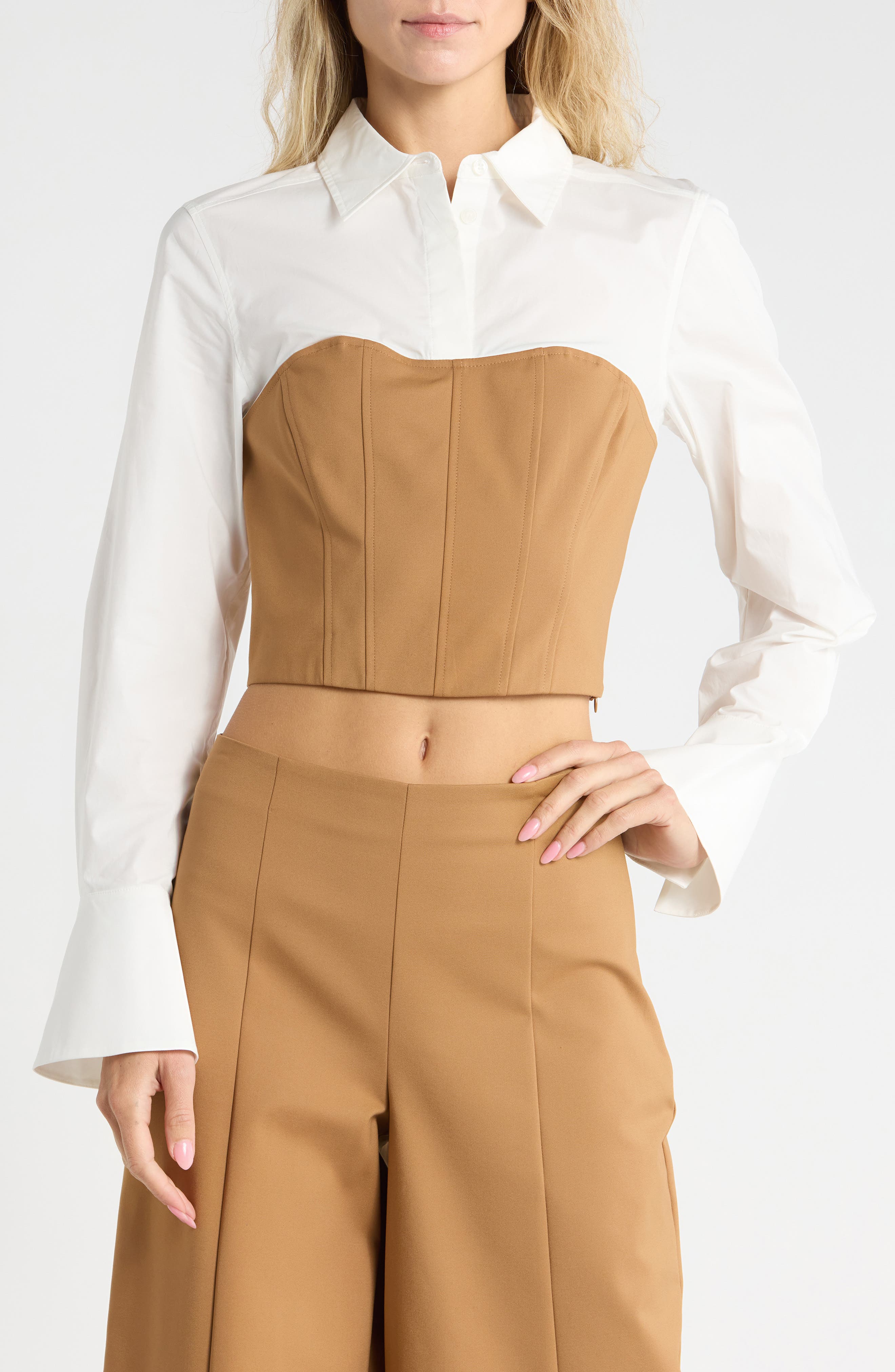 Lidey Long Sleeve Combo Top