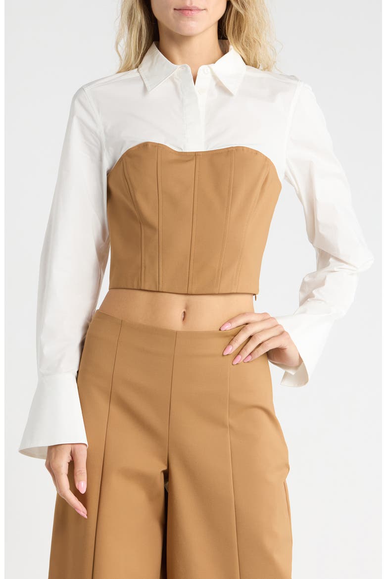Lidey Long Sleeve Combo Top, Main, color, CHAI MULTI
