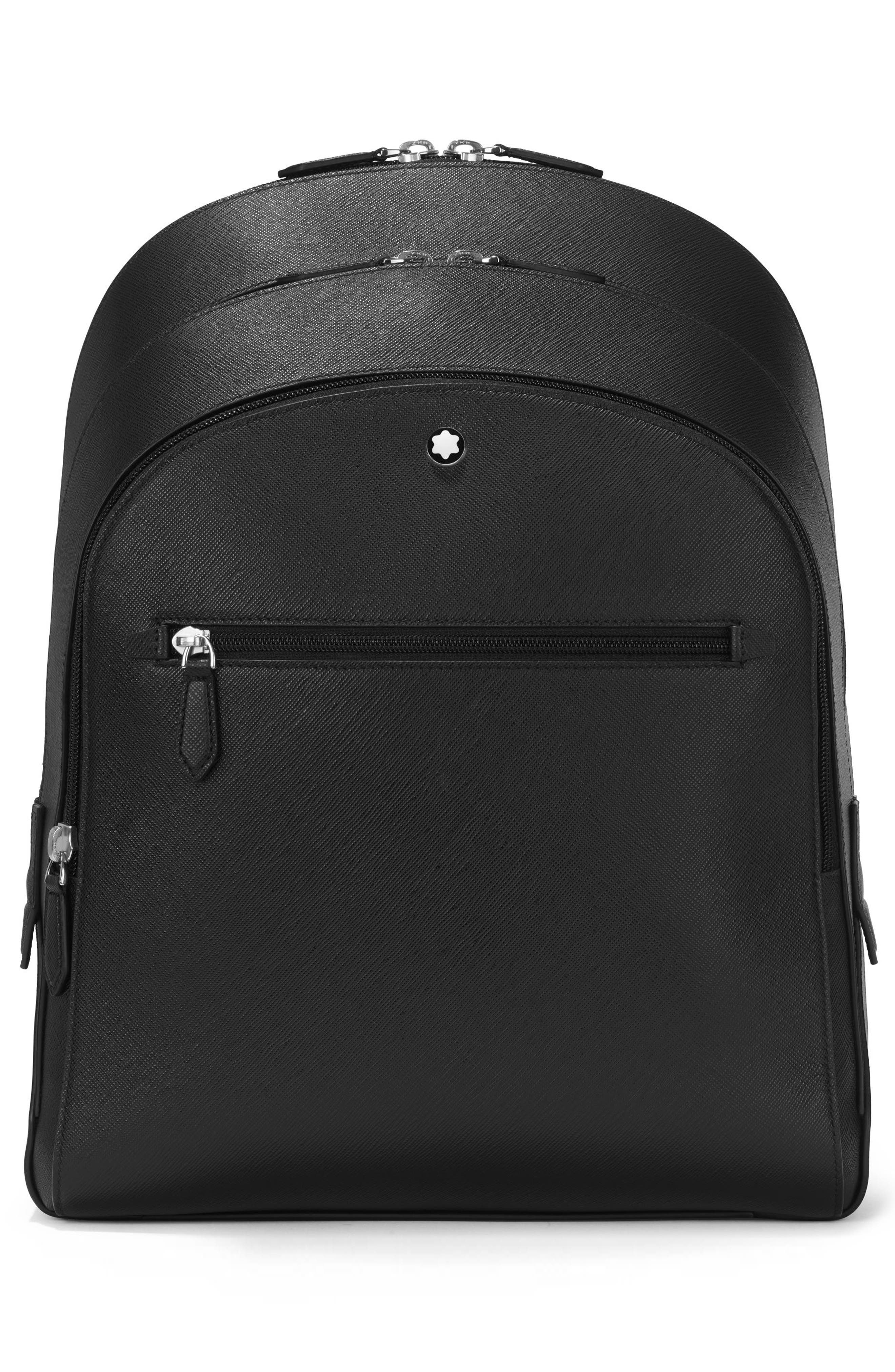 Montblanc Medium Sartorial Leather Backpack, Alternate, color, 