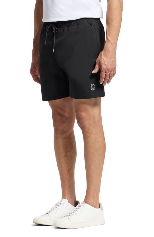 Psycho Bunny Palm View Hydrochromic Swim Trunks In Black