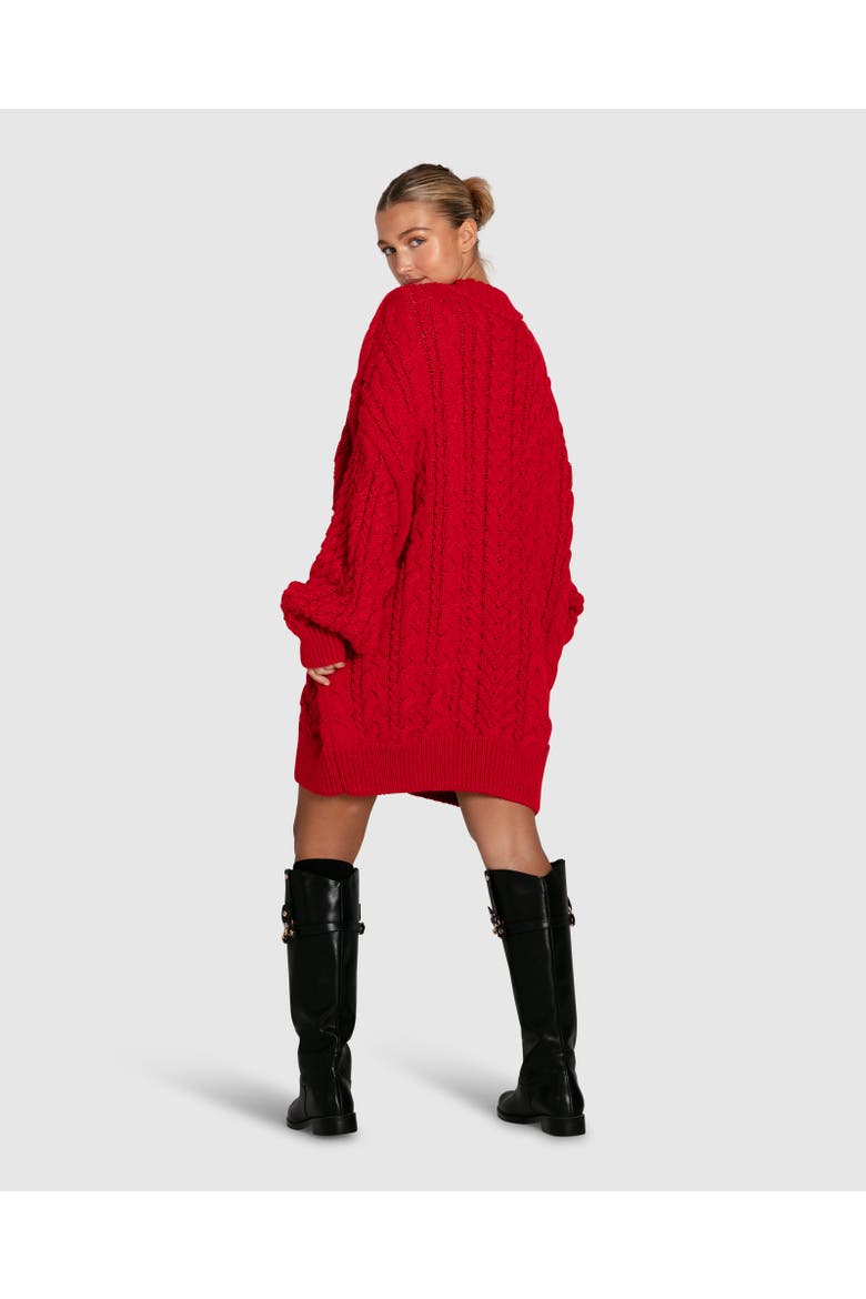Still The One Chunky Oversize Knit, Alternate, color, Red
