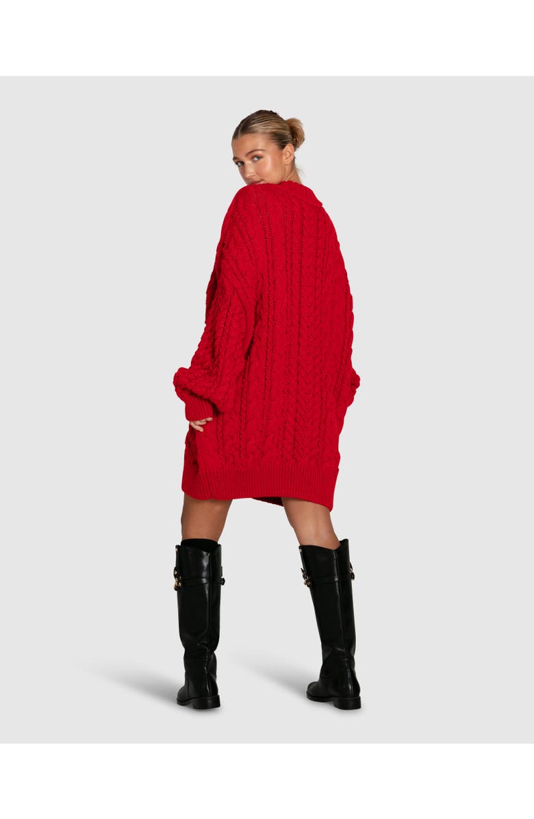 Belle & Bloom Still The One Chunky Oversize Knit, Alternate, color, Red